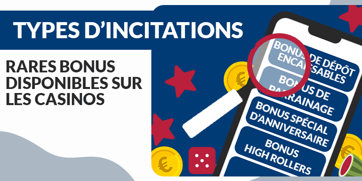 5 bonus rares sur les casinos français en 2023